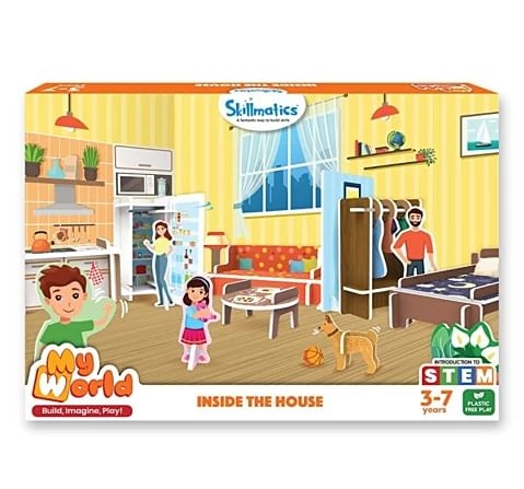Skillmatics My World Inside the House Board Game for kids 3Y+, Muliticolour