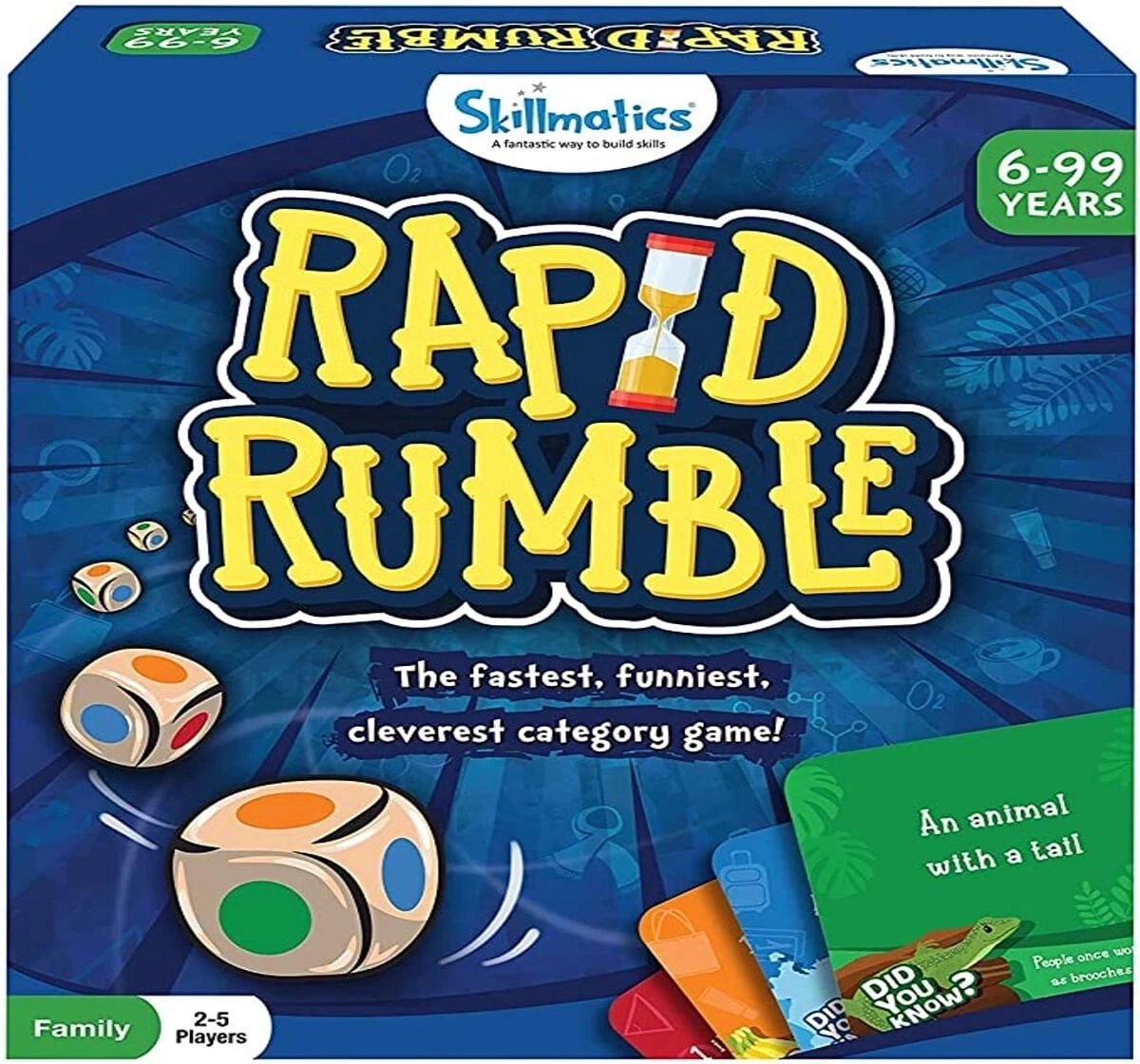 Skillmatics Rapid Rumble Board Game 6Y+, Muliticolour