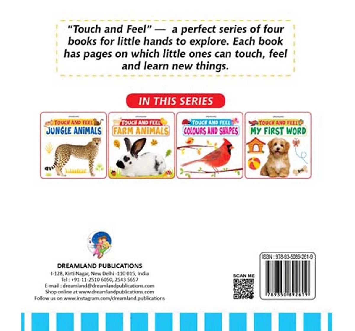 Dreamland Touch and Feel Farm Animals Books for Kids 1Y+, Multicolour