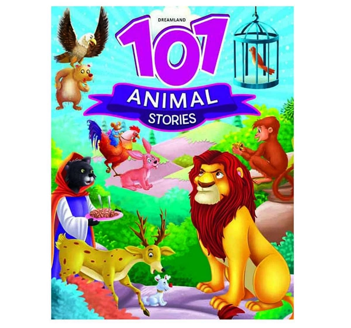 Dreamland Paper Back 101 Animals Stories Books for Kids 5Y+, Multicolour