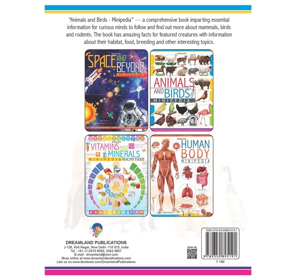 Dreamland Paperback Animals and Birds Minipedia Books for Kids 5Y+, Multicolour