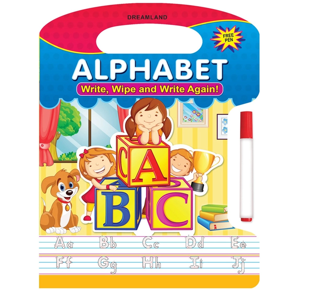 Dreamland Paperback Write and Wipe Alphabets Books for Kids 2Y+, Multicolour