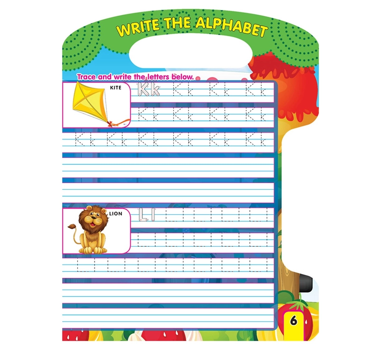 Dreamland Paperback Write and Wipe Alphabets Books for Kids 2Y+, Multicolour