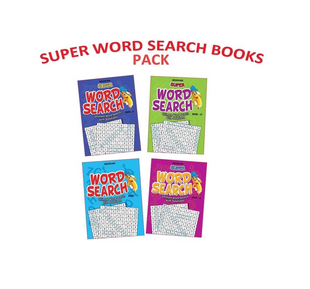 Dreamland Paperback Super Word Search Pack of 2 Books for Kids 7Y+, Multicolour