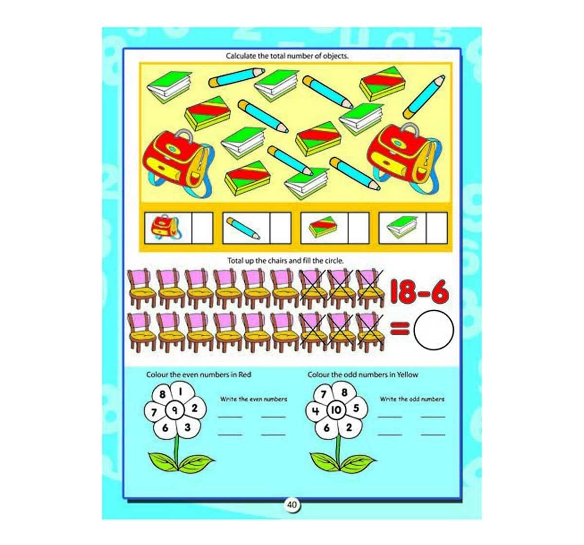 Dreamland Paperback 1001 Activities Book for Kids 5Y+, Multicolour