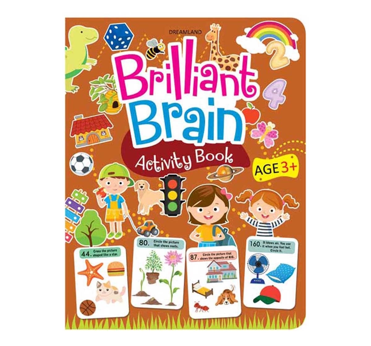 Dreamland Paperback Brilliant Brain Activity Book for Kids 3Y+, Multicolour