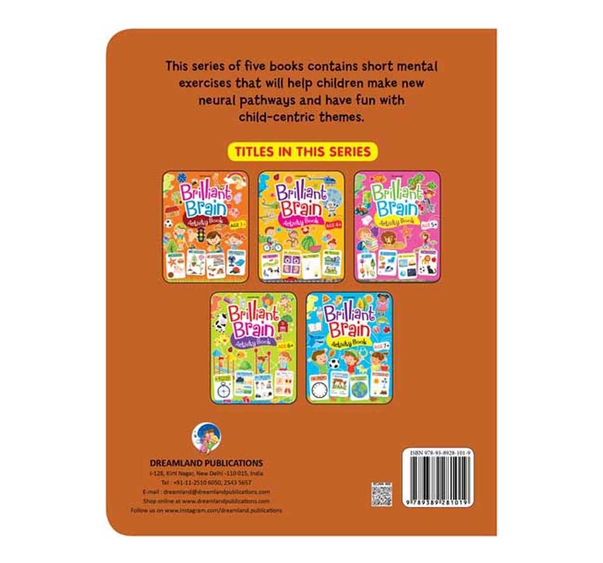 Dreamland Paperback Brilliant Brain Activity Book for Kids 3Y+, Multicolour