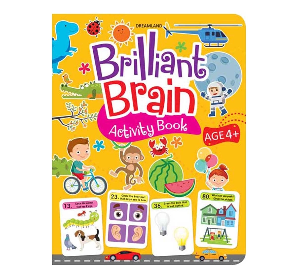 Dreamland Paperback Brilliant Brain Activity Book for Kids 4Y+, Multicolour