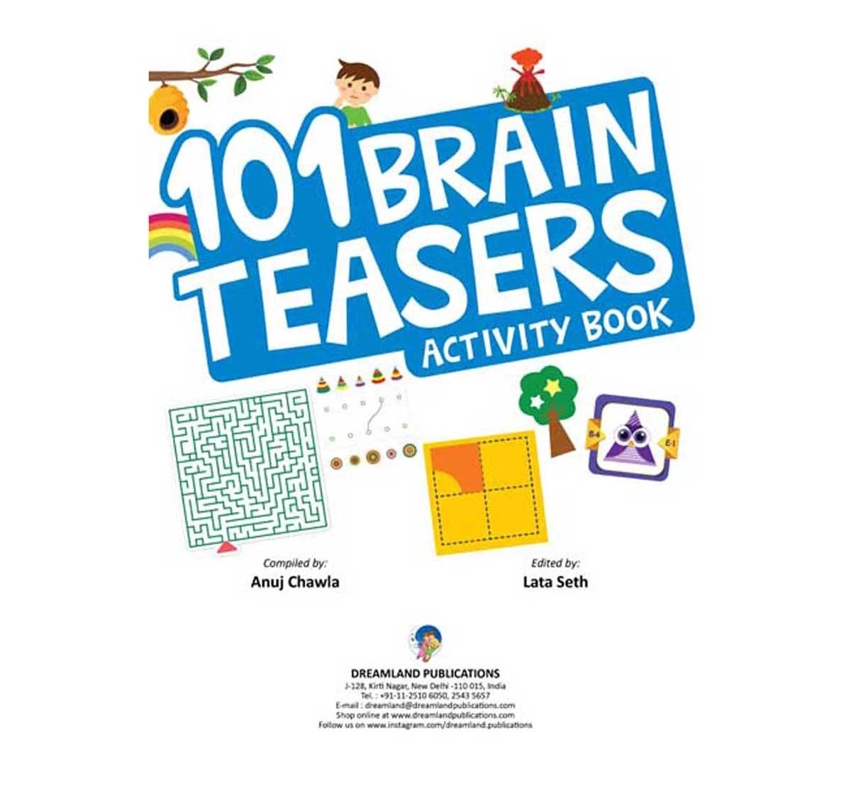Dreamland Paperback 101 Brain Teasers Activity Book for Kids 4Y+, Multicolour