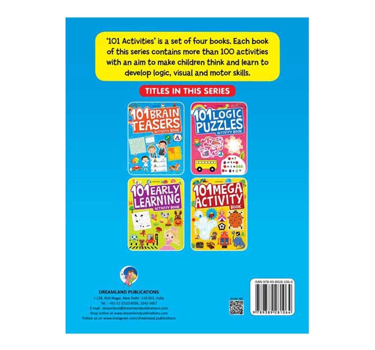 Dreamland Paperback 101 Brain Teasers Activity Book for Kids 4Y+, Multicolour