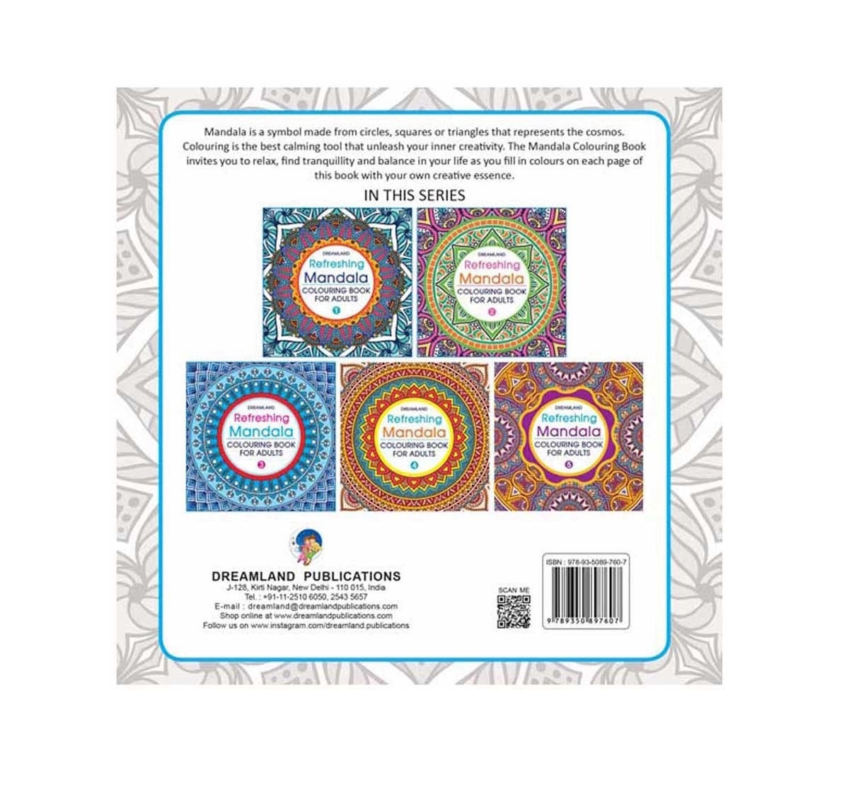 Dreamland Paperback Refreshing Mandala Part 1 Colouring Book for Adults 3Y+, Multicolour