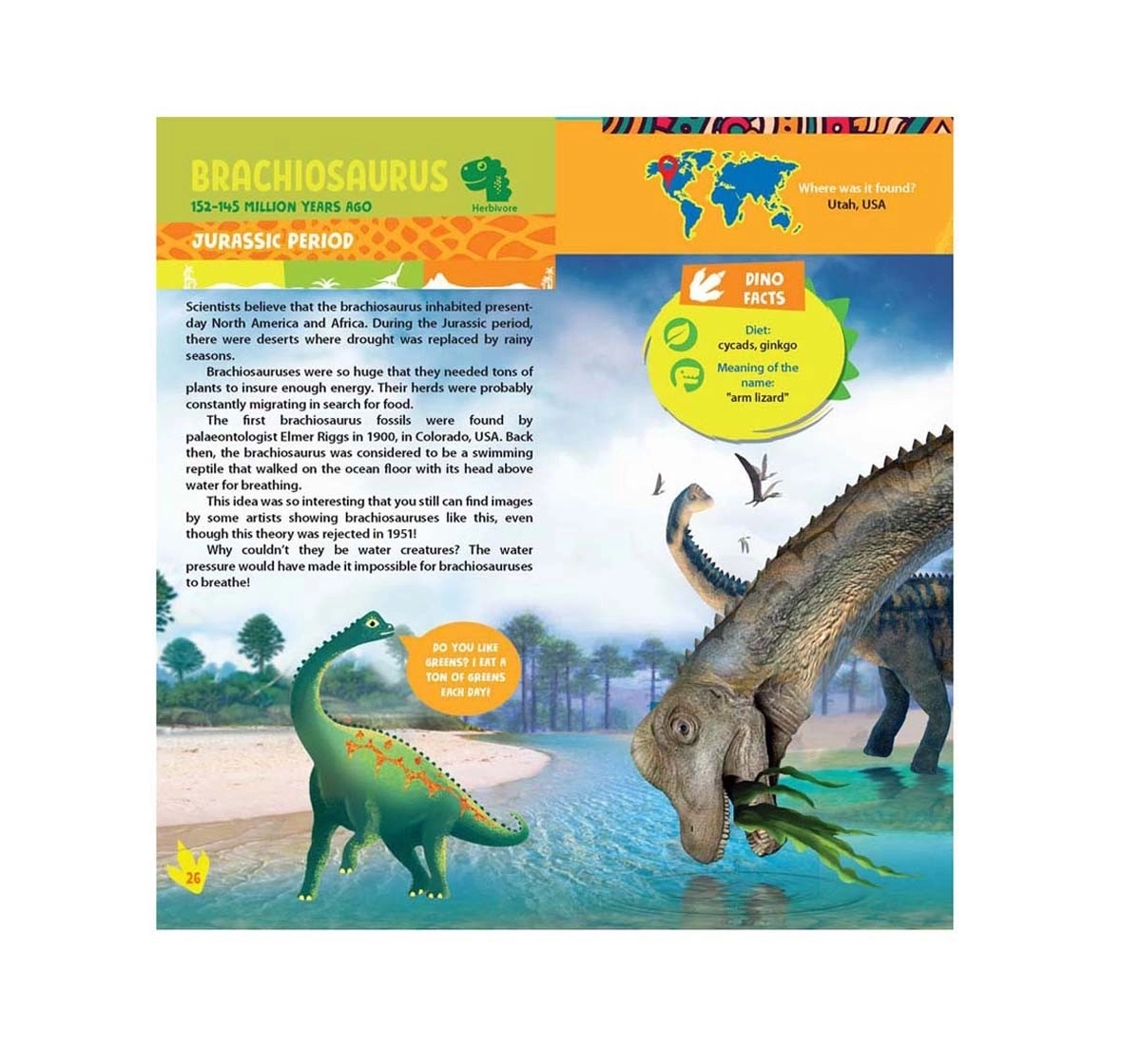 Dreamland Paperback WOW Encyclopedia Dinosaurs Book for Kids 6Y+, Multicolour