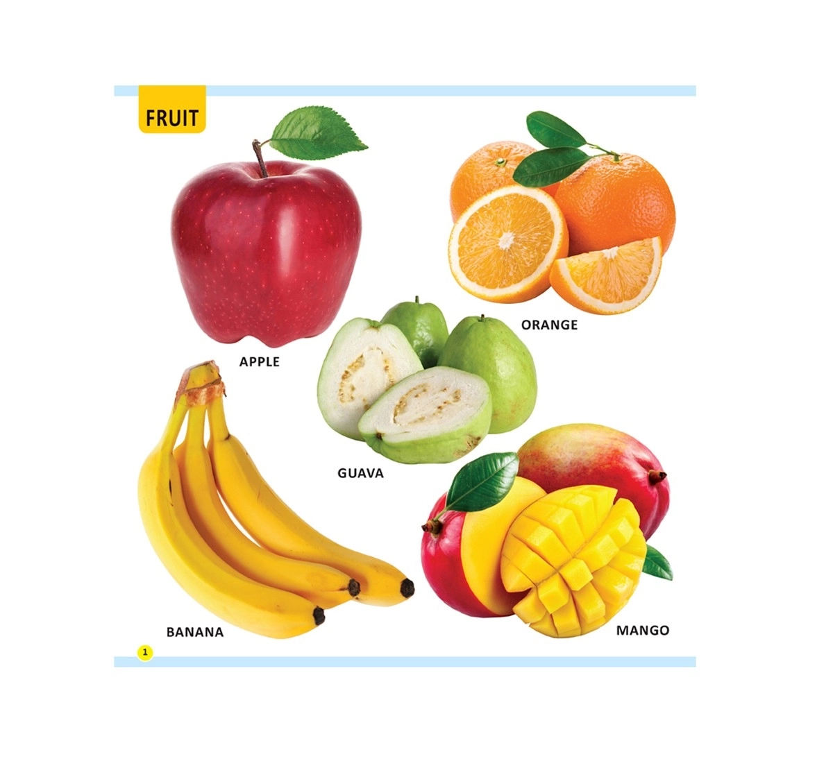 Dreamland Paperback My First Library Fruits Book for Kids 1Y+, Multicolour