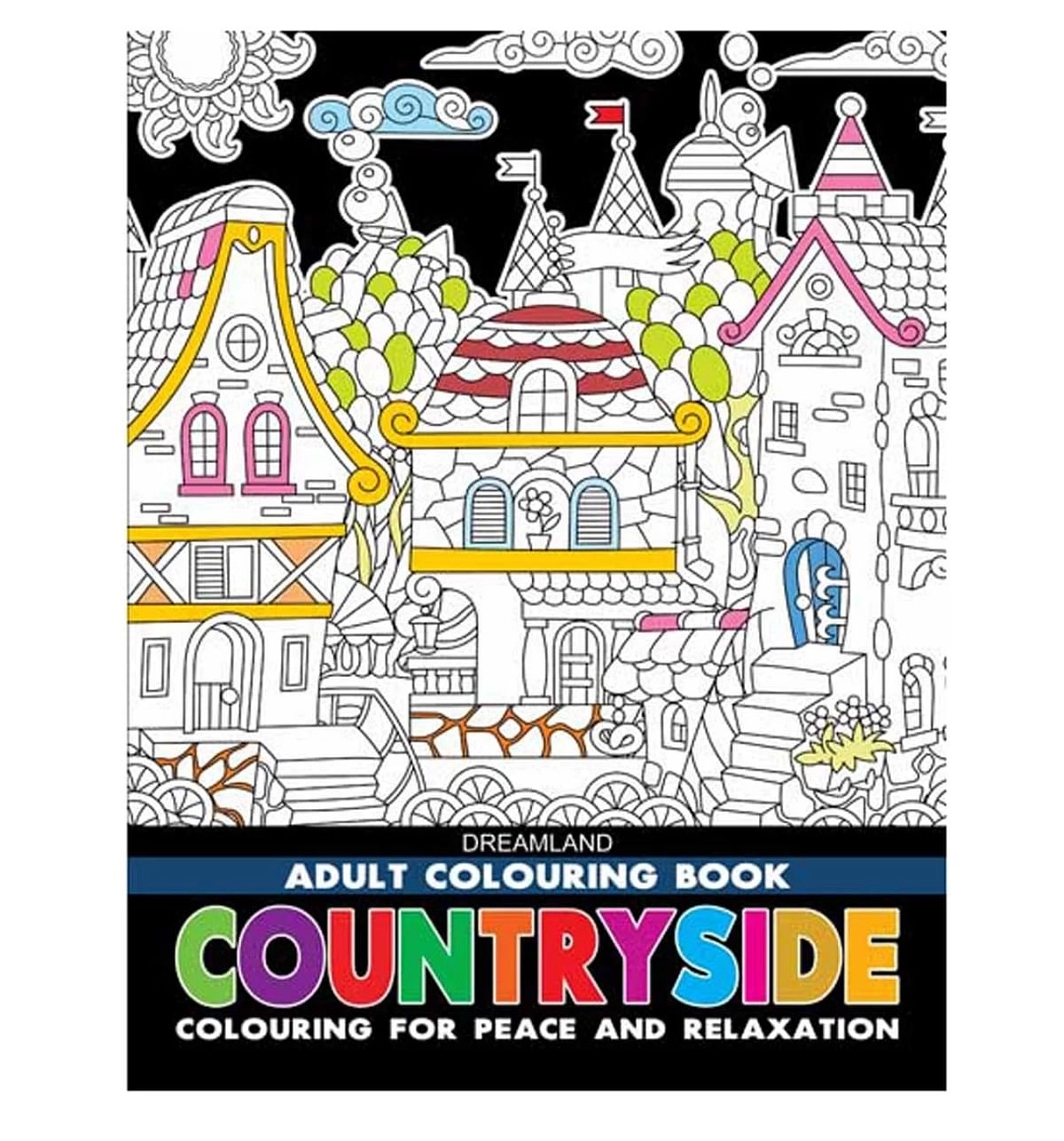 Dreamland Countryside Colouring Book For Adults, 32 Pages, Paperback