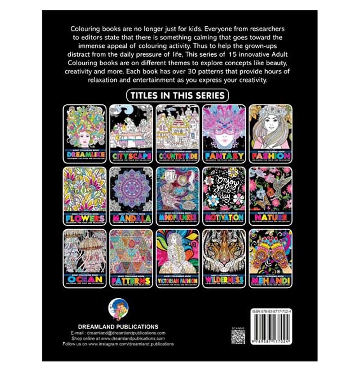 Dreamland Mindfulness Colouring Book For Adults, 32 Pages, Paperback