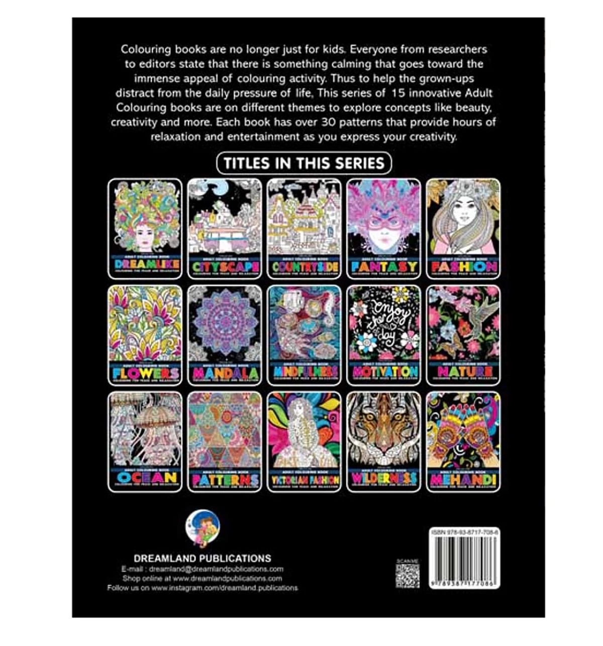 Dreamland Wilderness Colouring Book For Adults, 32 Pages, Paperback