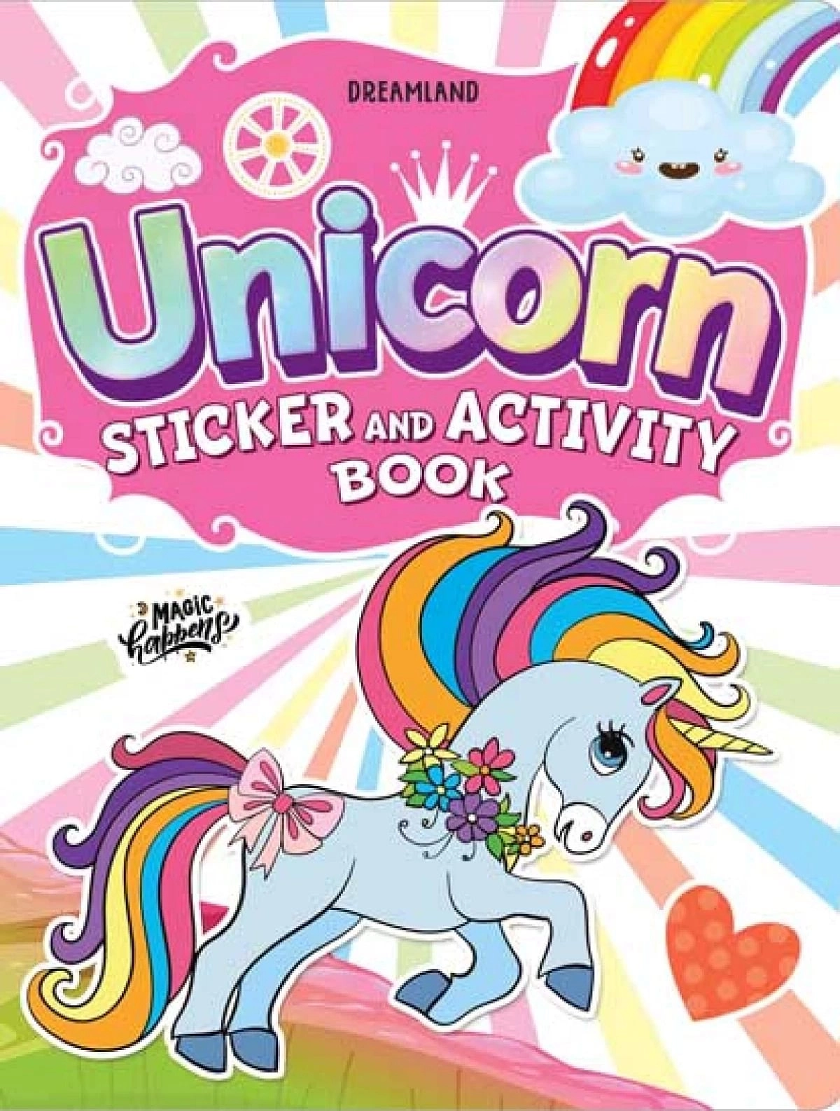 Dreamland My Magical Unicorn Sticker And Activity Book For Children, With Bright Stickers To Decorate, 40 Pages, Paperback