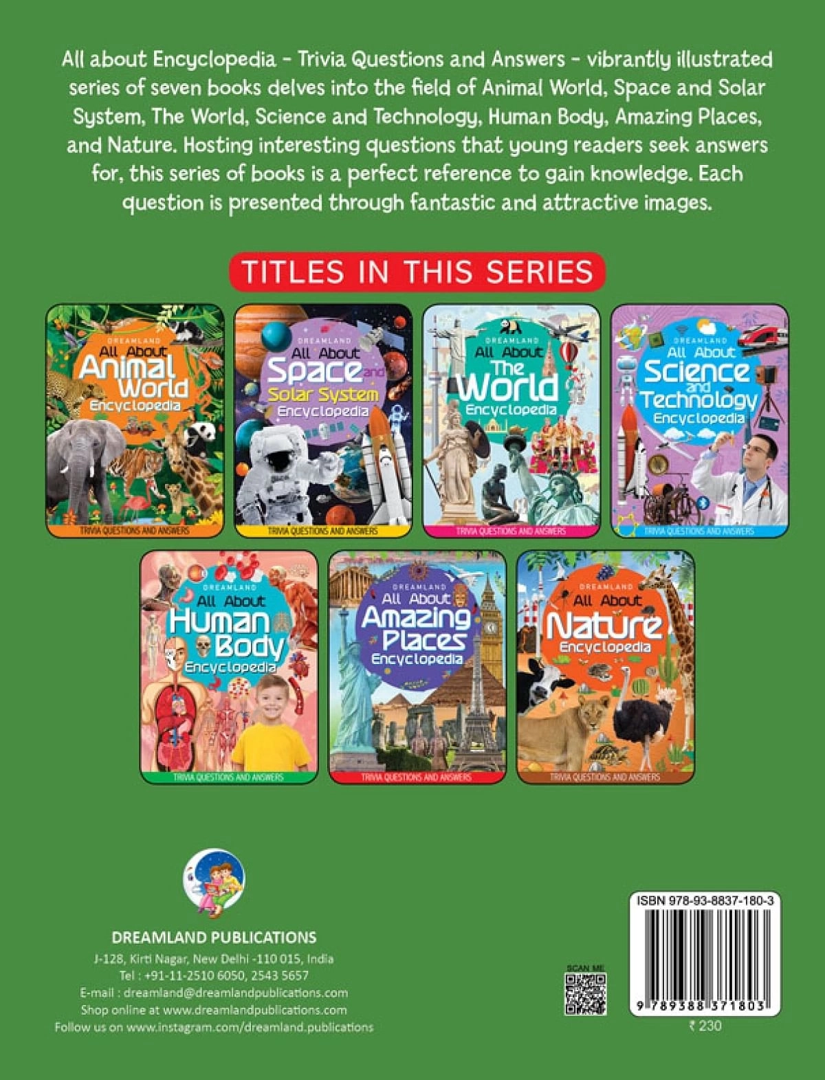 Dreamland Animal World Children Encyclopedia, All About Trivia Questions And Answers, 64 Pages, Paperback