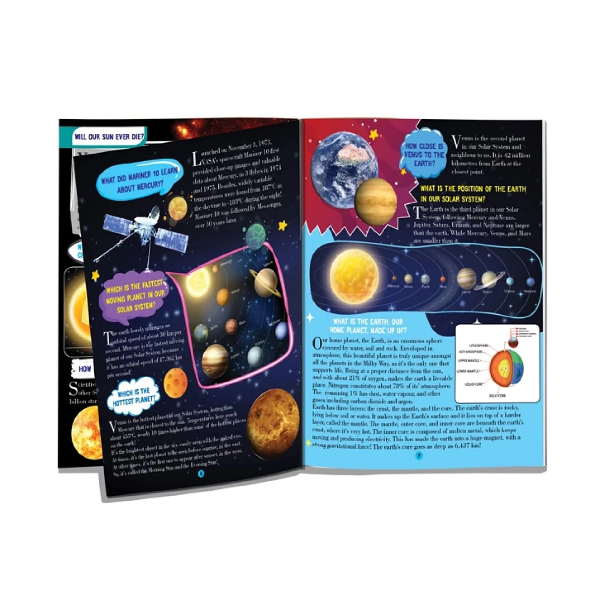 Dreamland Space And Solar System Encyclopedia For Children, All About Trivia Questions And Answers, 64 Pages, Paperback