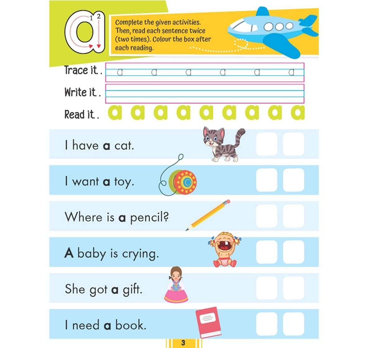 Dreamland Paperback Fluency Sentences Book Part 1 for Kids 4Y+, Multicolour