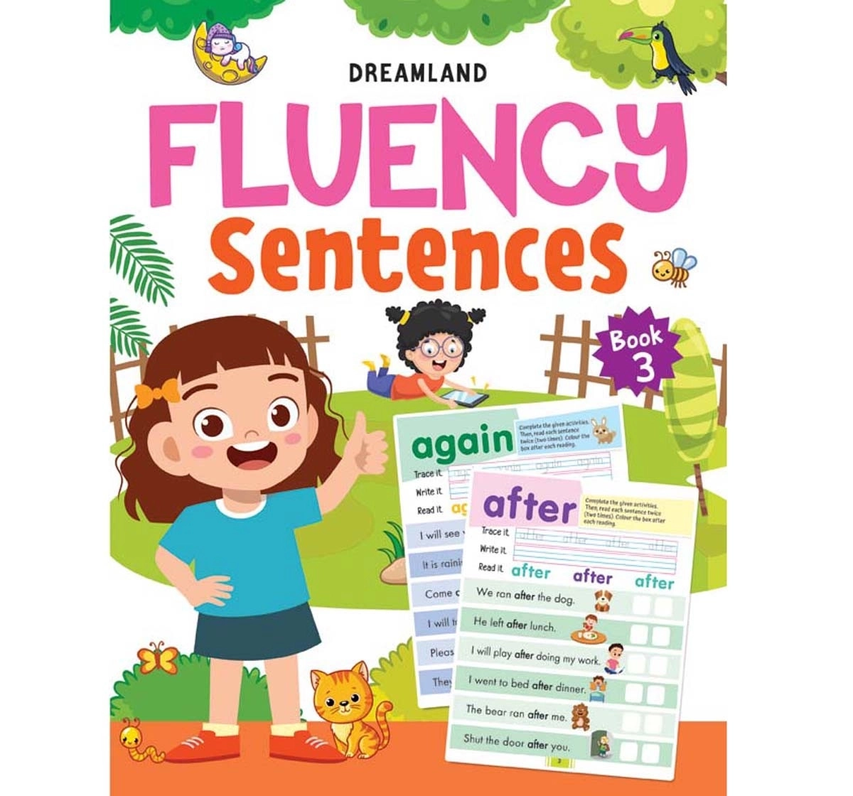 Dreamland Paperback Fluency Sentences Book Part 3 for Kids 4Y+, Multicolour
