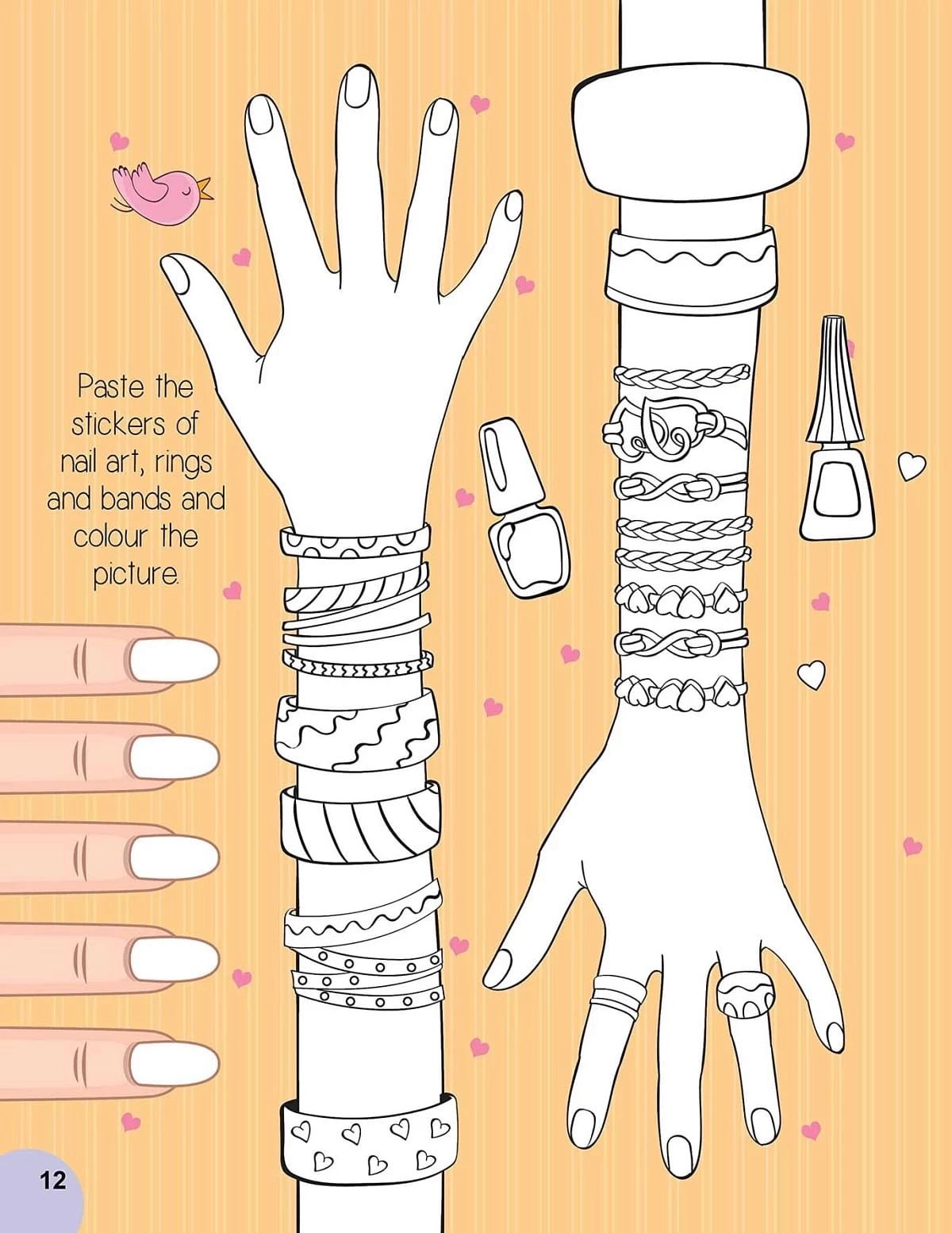 Dreamland Nail Art And Hair Style- Create And Colour Your Own Nail Art With 150 Glitter Stickers, 48 Pages, Paperback
