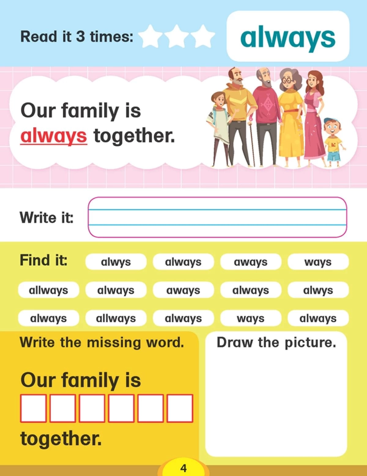Dreamland Dolch Sight Words Level 4 Simple Words And Activities For Beginner Readers, 64 Pages, Paperback