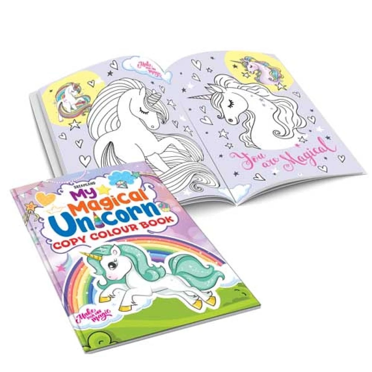 Dreamland My Unicorn Books Pack Unicorn Sticker And Activity Book, Copy Colour And Colouring Books, 184 Pages, Paperback