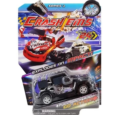 Crashems Rhinos Pull Back Car for kids 3Y+, Multicolour