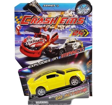 Crashems Street Liner Pull Back Car for kids 3Y+, Multicolour