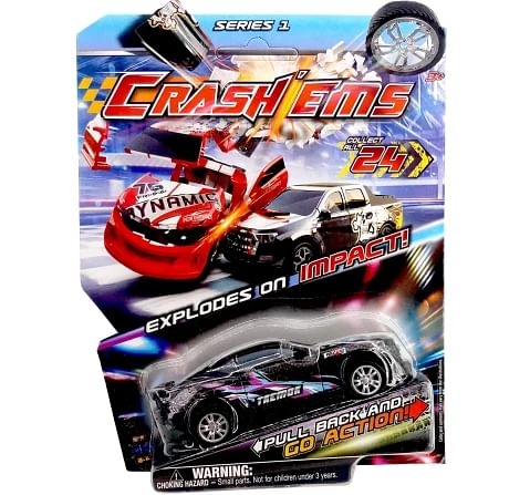 Crashems Volcano Pull Back Car for kids 3Y+, Multicolour
