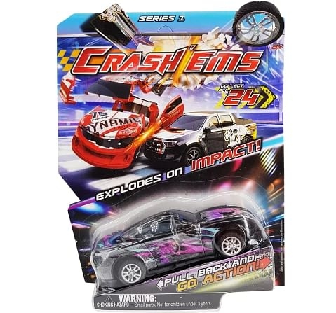Crashems Ghost Racer Pull Back Car for kids 3Y+, Multicolour