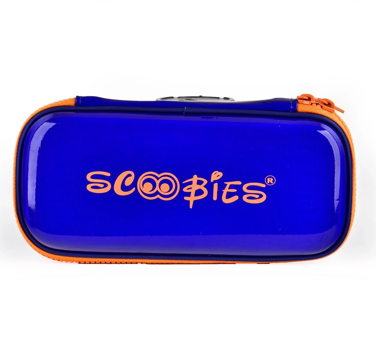 Scoobies Gaming Pencil Case, Pac-Man Shiny Design With Separate Pen-Pencil Holder, Dual Mesh Compartments, Non-Toxic Unbreakable Zippers & Lightweight Pouch For Kids, Blue, 5 Cm, 3Y+
