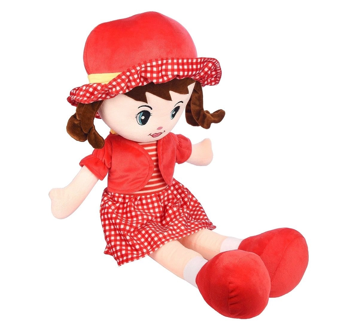 Toytales Winky Doll 80Cm Rag Dolls Red 3Y+