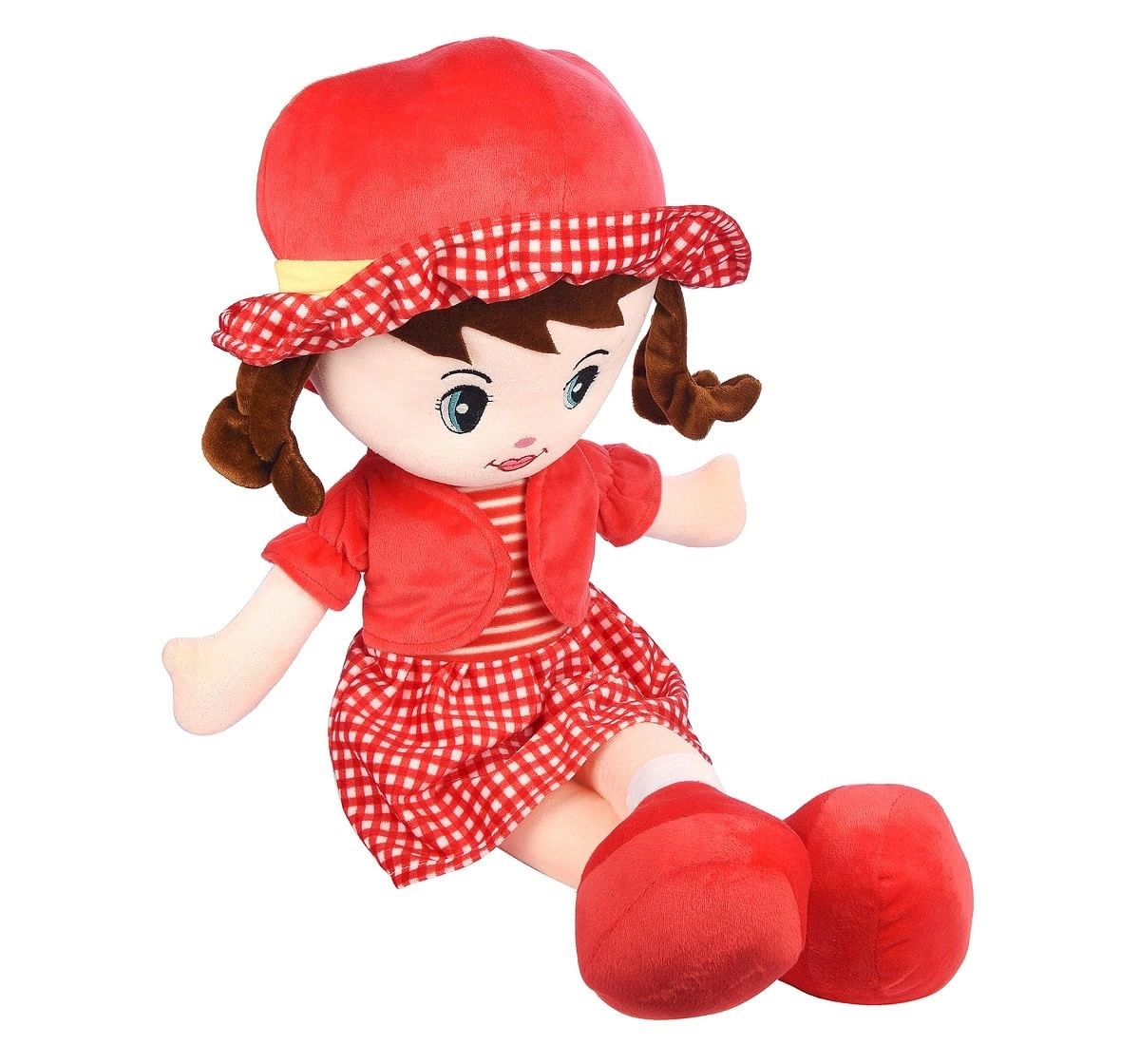 Toytales Winky Doll 80Cm Rag Dolls Red 3Y+