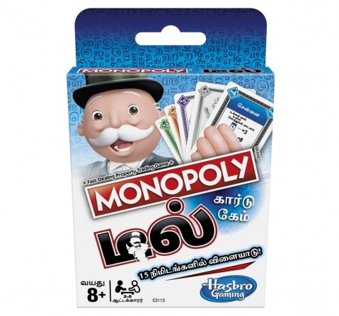 Monopoly Deal Card Game in Tamil, Quick Playing Card Game for 2-5 Players, Multicolor, 8Y+