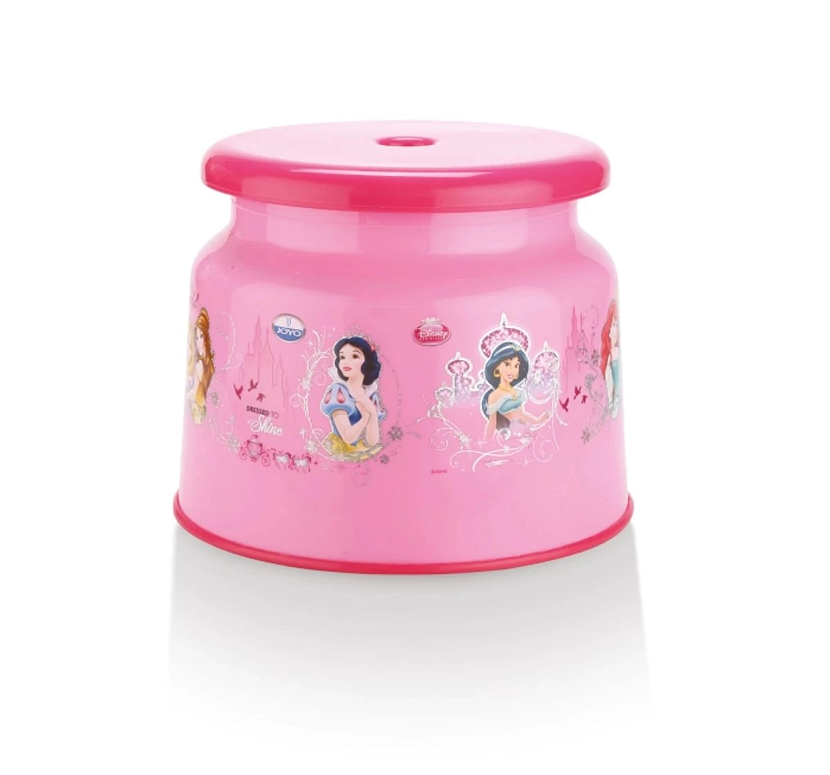 Disney Princess Bathroom Set by Joyo, 5 Pieces, Includes - Bucket, Round Patla, Dustbin, Mug and Soap Case, Pink, 3Yrs+