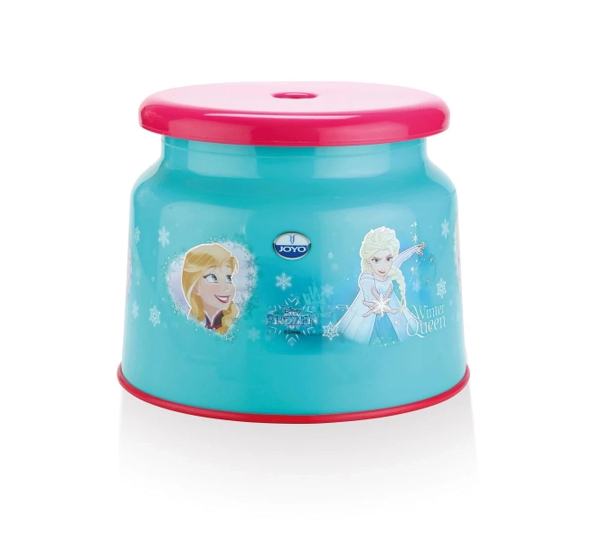 Disney Frozen Bathroom Set by Joyo, 5 Pieces, Includes - Bucket, Round Patla, Dustbin, Mug and Soap Case, Blue, 3Yrs+