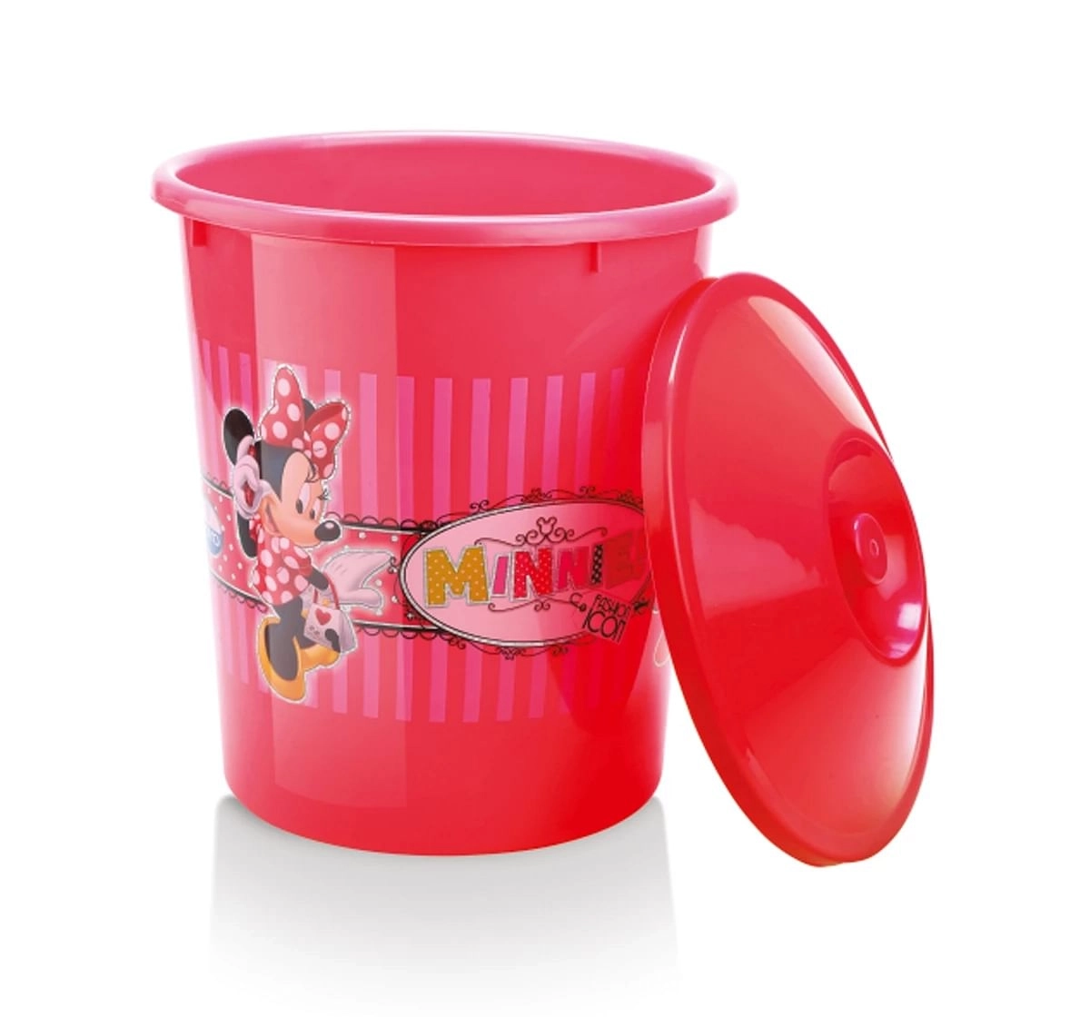 Disney Mouse Bathroom Set by Joyo, 5 Pieces, Includes - Bucket, Round Patla, Dustbin, Mug and Soap Case, Pink, 3Yrs+