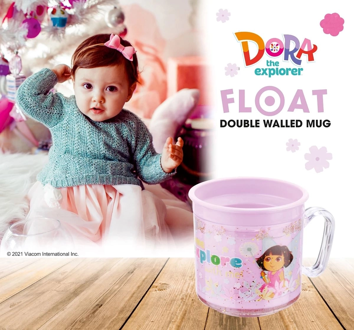 Joyo Disney Frozen Double Wall Sail Milk & Tea Mug for Kids with Cartoon Print Mug for Kids with Handle, 190ml, Green, 3Yrs+