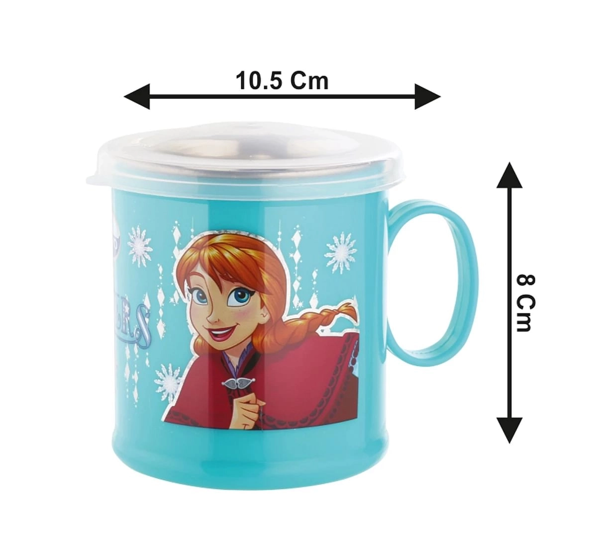 Joyo Disney Princess Espresso Milk & Tea Stainless Steel Mug for Kids with Cartoon Print Mug for Kids with Lid, 250ml, Pink, 3Yrs+