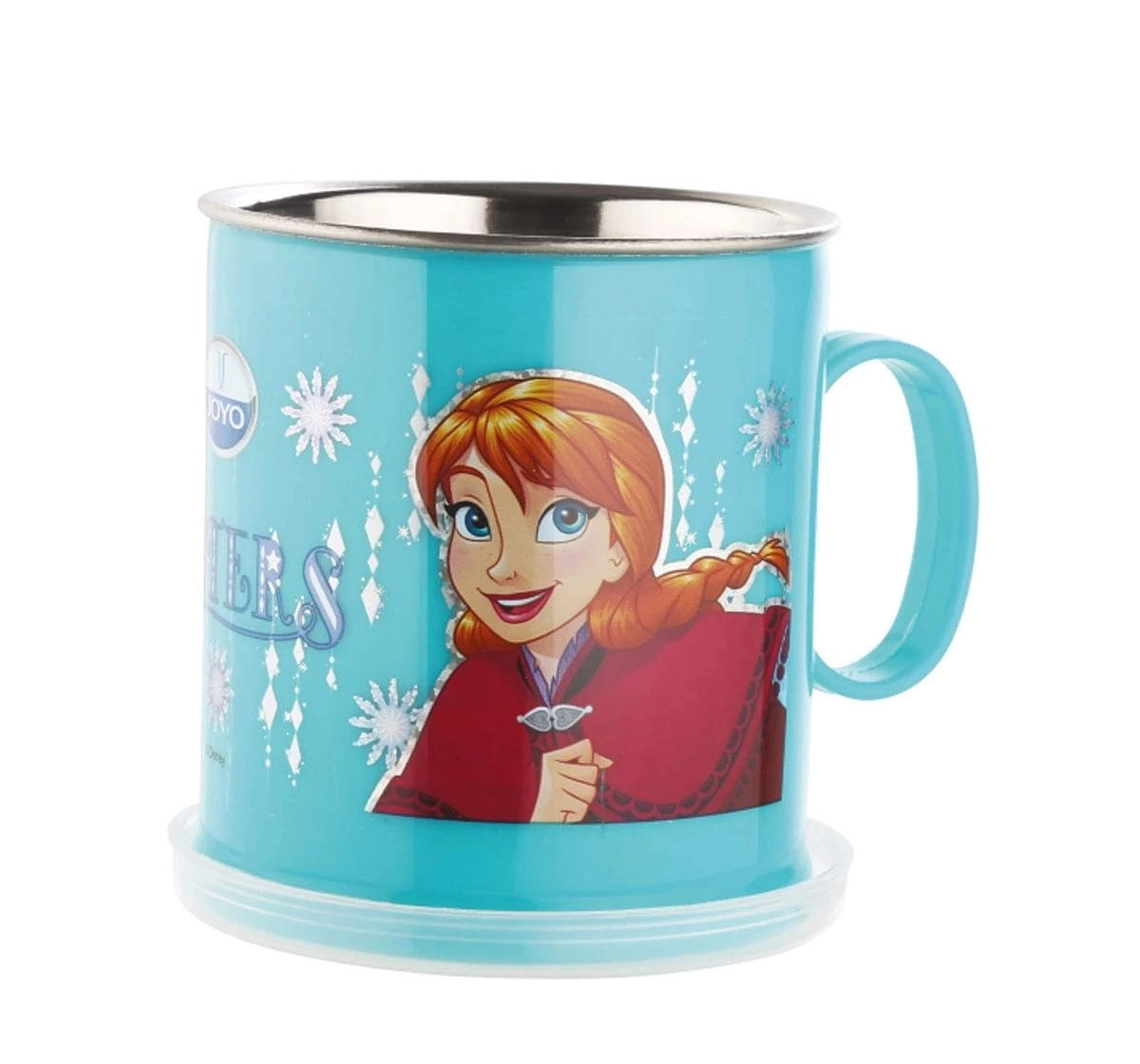 Joyo Disney Princess Espresso Milk & Tea Stainless Steel Mug for Kids with Cartoon Print Mug for Kids with Lid, 250ml, Pink, 3Yrs+
