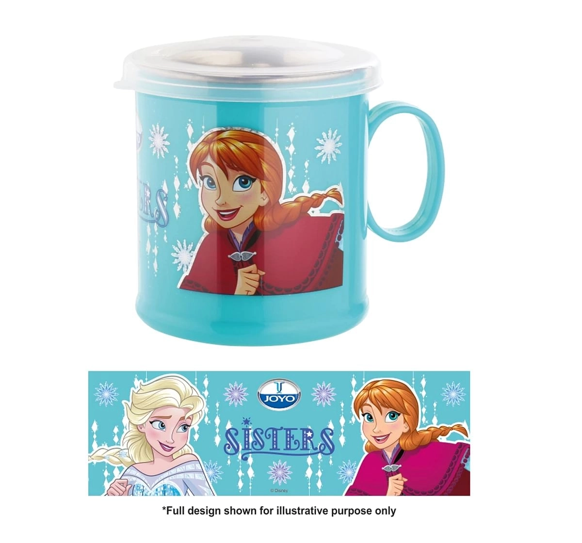 Joyo Disney Princess Espresso Milk & Tea Stainless Steel Mug for Kids with Cartoon Print Mug for Kids with Lid, 250ml, Pink, 3Yrs+
