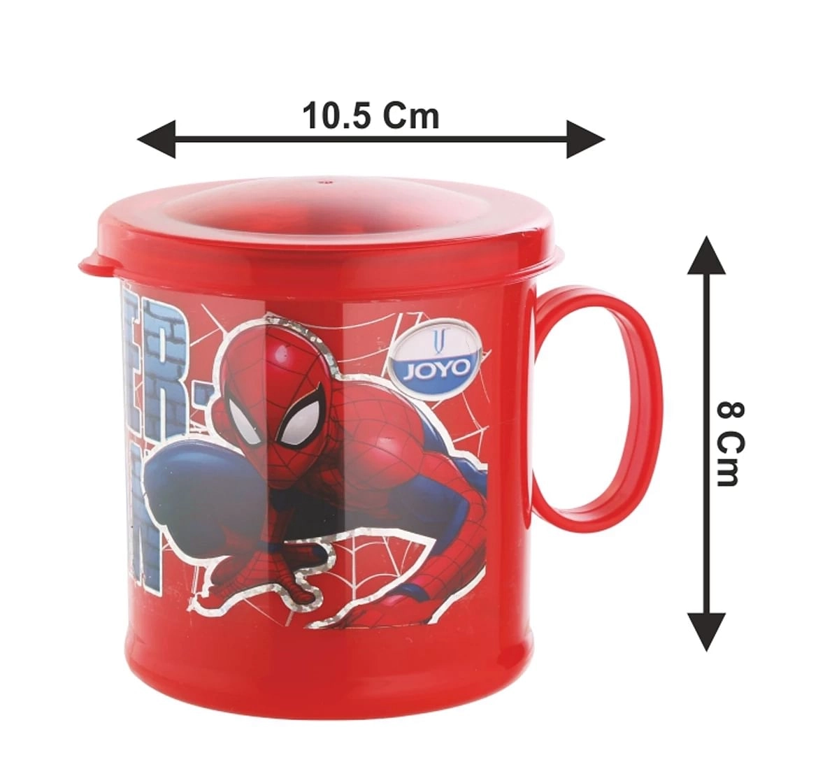 Joyo Marvel Spiderman Espresso Milk & Tea Stainless Steel Mug for Kids with Cartoon Print Mug for Kids with Lid, 250ml, Red, 3Yrs+