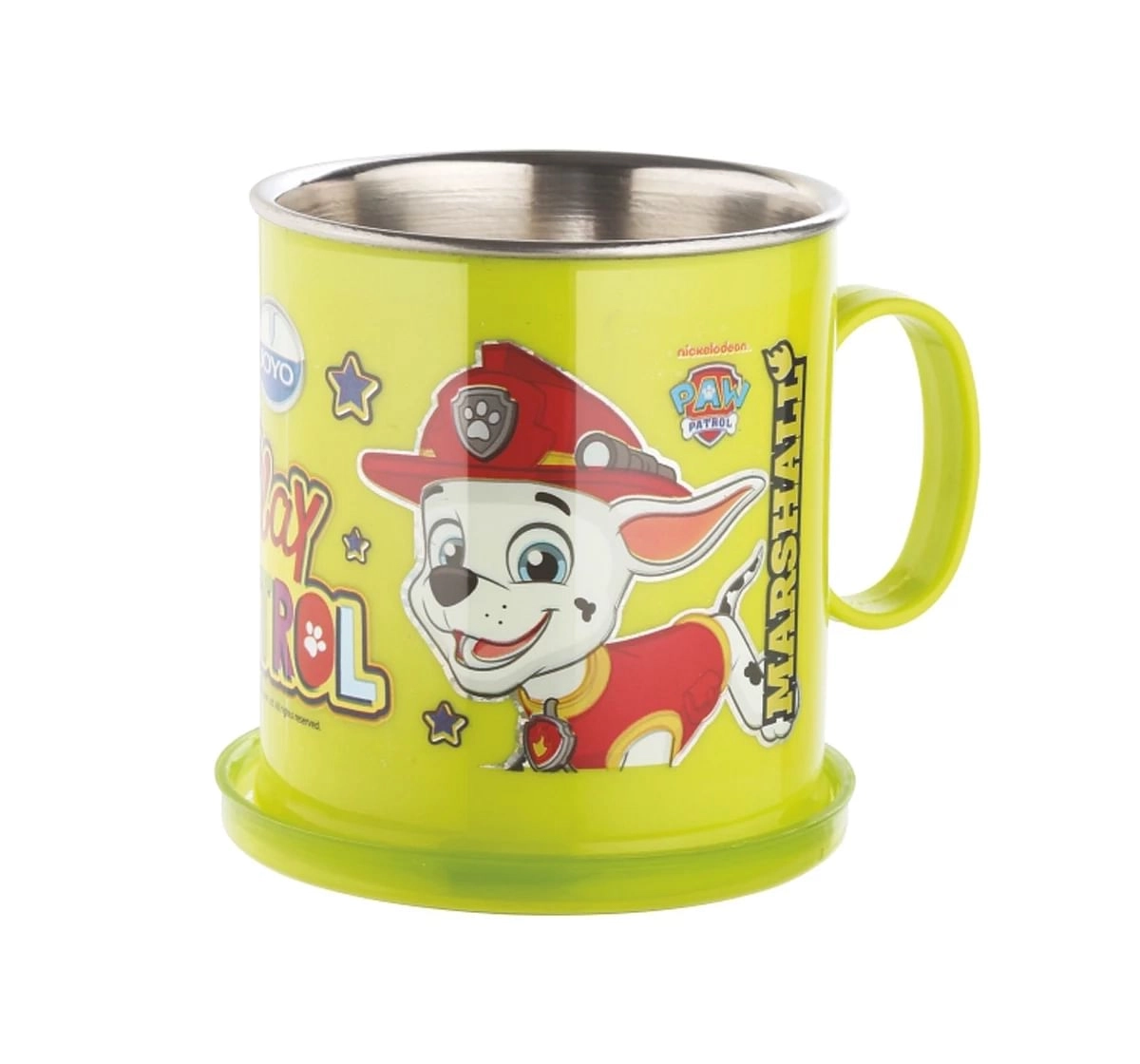 Joyo Disney Frozen Latte Milk & Tea Stainless Steel Mug for Kids with Cartoon Print Mug for Kids with Lid, 240ml, Green, 3Yrs+