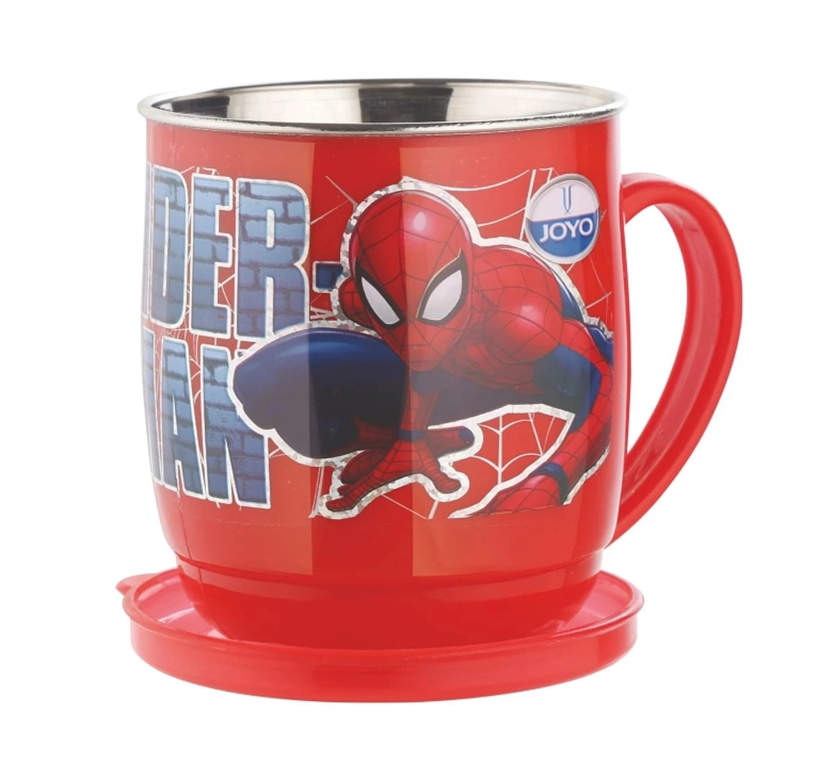 Joyo Disney Minnie Milka Milk & Tea Stainless Steel Mug for Kids with Cartoon Print Mug for Kids with Lid, 280ml, Red, 3Yrs+