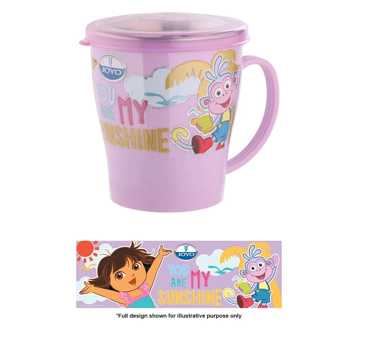 Joyo Disney Peppa Dream Milk & Tea Mug for Kids with Cartoon Print Mug for Kids with Handle, 300ml, Blue, 3Yrs+