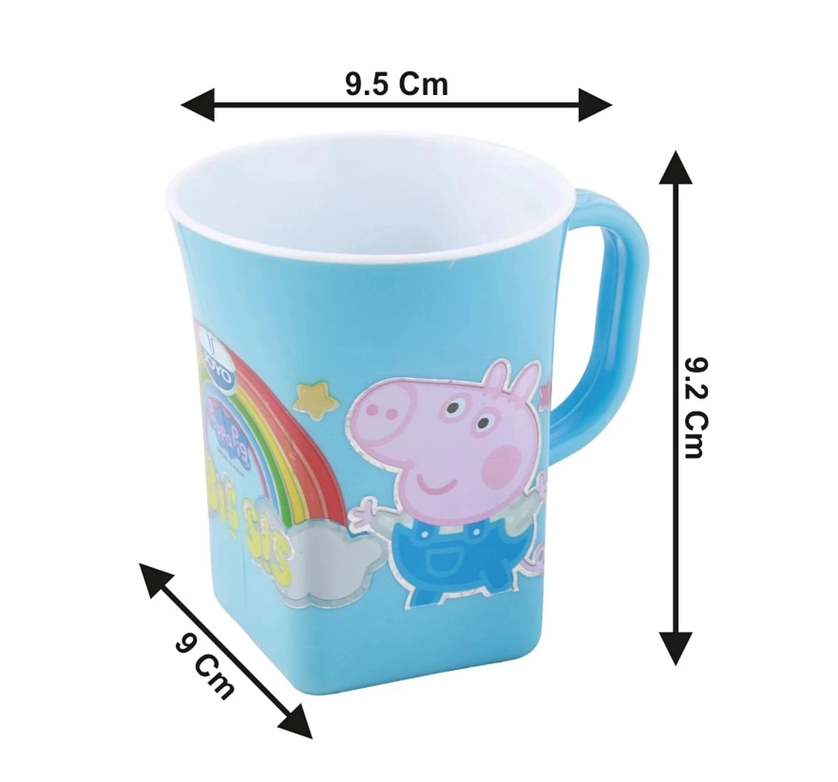 Joyo Disney Peppa Dream Milk & Tea Mug for Kids with Cartoon Print Mug for Kids with Handle, 300ml, Blue, 3Yrs+