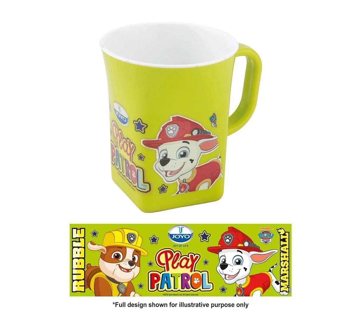 Joyo Disney Paw Patrol Dream Milk & Tea Mug for Kids with Cartoon Print Mug for Kids with Handle, 300ml, Green, 3Yrs+