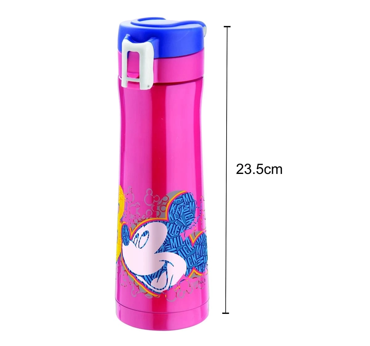 Disney Mickey Zing Stainless Steel Insulated Water Bottle by Joyo for Kids of Ages 3Yrs+, 500 ML, Red